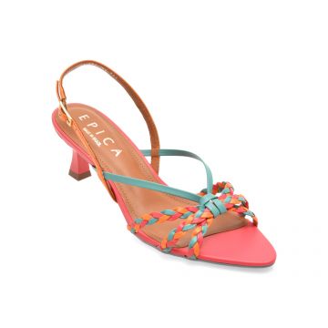 Sandale elegante EPICA multicolor, 1199744, din piele naturala