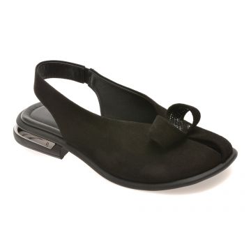 Sandale EPICA negre, 656126, din piele intoarsa