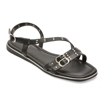 Sandale EPICA negre, 9211, din piele ecologica