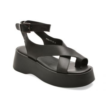 Sandale EPICA negre, 935AG17, din piele naturala