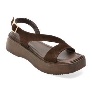 Sandale FLAVIA PASSINI maro, 1652, din piele intoarsa