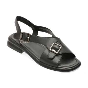 Sandale FLAVIA PASSINI negre, 1603G15, din piele naturala