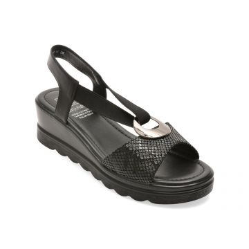 Sandale FLAVIA PASSINI negre, 1706G11, din piele naturala