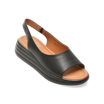 Sandale FLAVIA PASSINI negre, 25636, din piele naturala