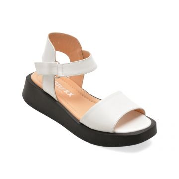 Sandale GRYXX albe, 1.36E+124, din piele naturala
