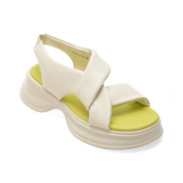 Sandale GRYXX albe, 1150G12, din piele naturala