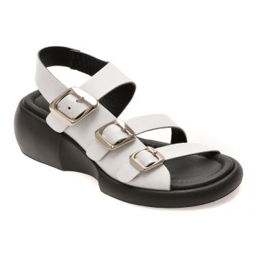 Sandale GRYXX albe, 734159, din piele naturala