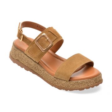 Sandale GRYXX bej, 5710, din piele intoarsa