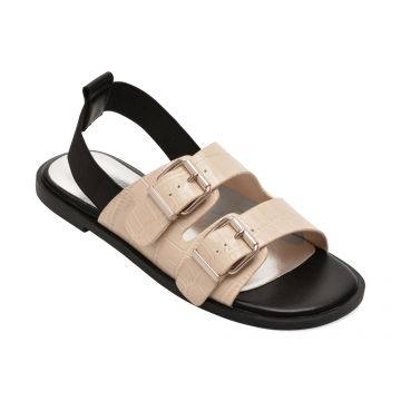 Sandale GRYXX bej, H5693, din piele naturala