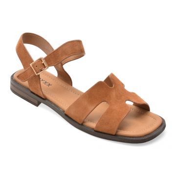 Sandale GRYXX maro, 1352C25, din piele intoarsa