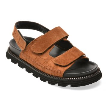 Sandale GRYXX maro, 428933, din piele intoarsa