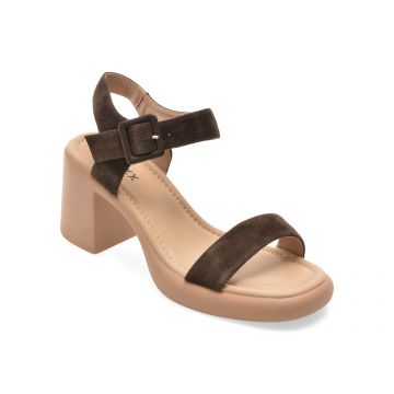 Sandale GRYXX maro, JL65, din piele intoarsa