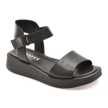 Sandale GRYXX negre, 1.36E+124, din piele naturala