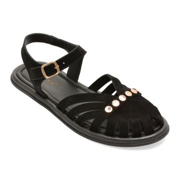 Sandale GRYXX negre, 203M903, din piele intoarsa