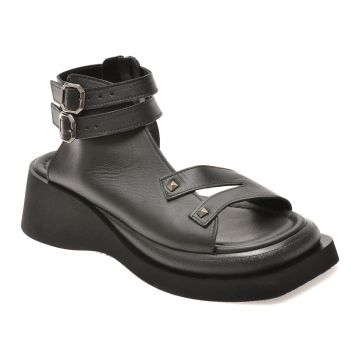 Sandale GRYXX negre, 208423, din piele naturala