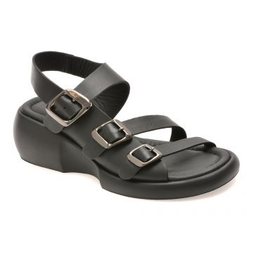 Sandale GRYXX negre, 734159, din piele naturala