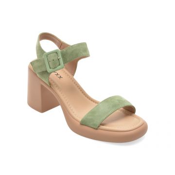 Sandale GRYXX verzi, JL65, din piele intoarsa