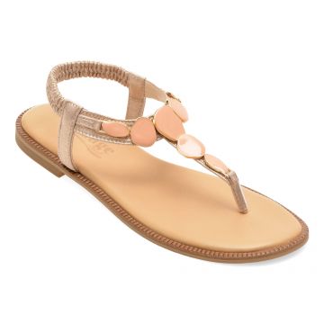 Sandale IMAGE aurii, 235120, din material textil