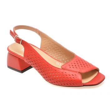 Sandale IMAGE rosii, 3671802, din piele naturala