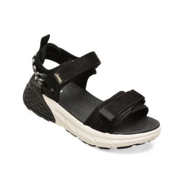 Sandale JEEP negre, 61540, din material textil