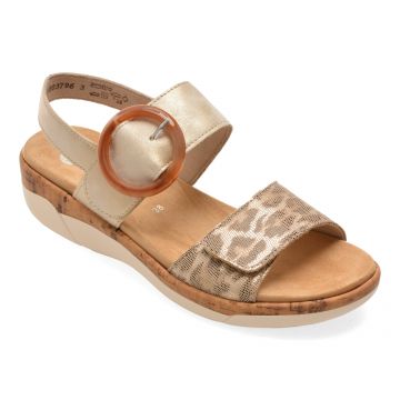 Sandale REMONTE bej, R6853, din piele ecologica