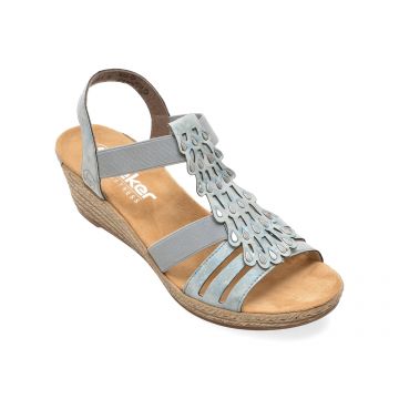 Sandale RIEKER albastre, 62436, din piele ecologica
