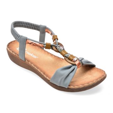 Sandale RIEKER albastre, V7568, din piele ecologica