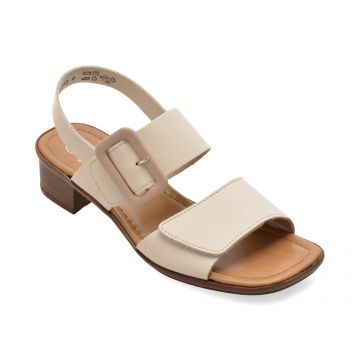 Sandale RIEKER bej, 62663, din piele naturala