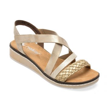 Sandale RIEKER bej, V3663, din piele ecologica