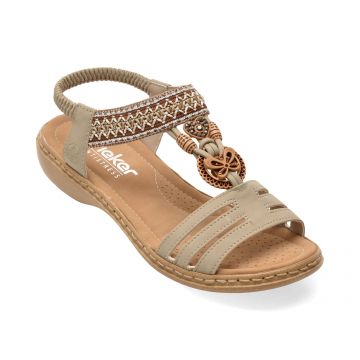 Sandale RIEKER gri, 61855, din piele ecologica