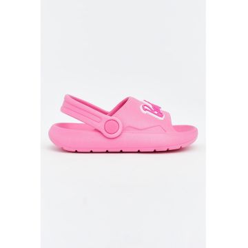 Sandale slingback cu imprimeu Barbie - Alb/Roz