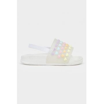 Sandale slingback cu model cu inimi - Violet/Portocaliu pal/Alb murdar/Albastru deschis