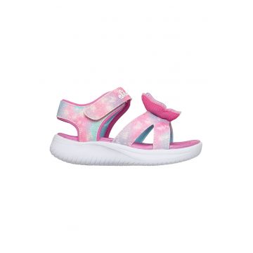 Sneakers - Sandale cu velcro Lights-Jumpsters - Albastru aquamarin/Roz deschis