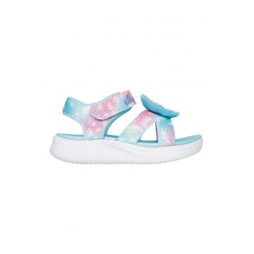 Sneakers - Sandale cu velcro Lights-Jumpsters - Albastru pastel/Roz pastel