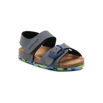 Sandale Baieti - Grunland - piele ecologica - gri - 20 EU -