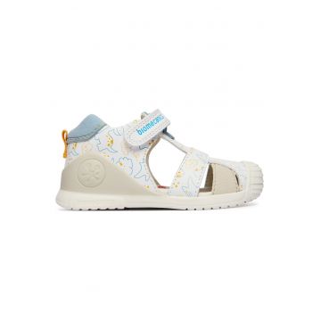 Sandale Baieti -  piele naturala - alb/multicolor