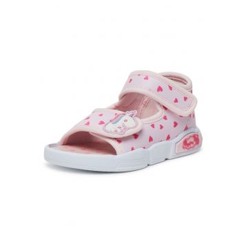 Sandale copii -  roz deschis - material textil - pentru fete