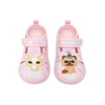 Sandale copii -  roz - material textil - pentru fete