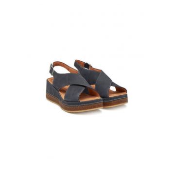 Sandale dama - 26181440 -  Piele naturala - Bleumarin