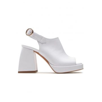 Sandale dama  302337095 - Piele naturala - Alb