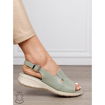 Sandale damă din piele naturală model modern cu imprimeu CRL1658 BARILLA