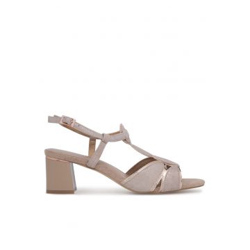 Sandale dama -  Piele naturala - Bej - Bej