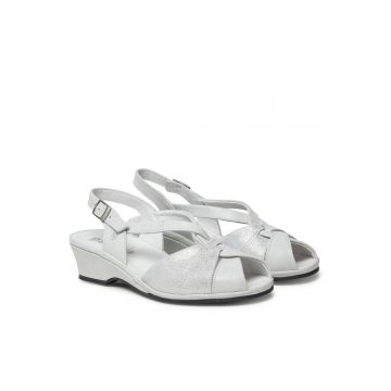 Sandale dama -  piele naturala - model Weiss - alb
