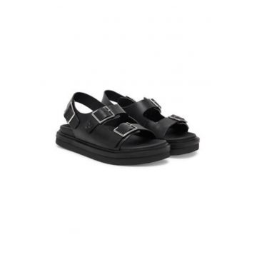 Sandale dama -  piele naturala - negru -