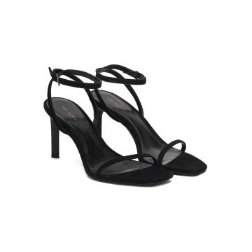 Sandale dama -  piele naturala - stiletto - negru