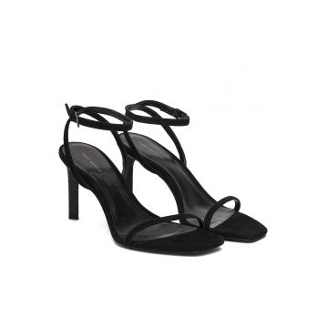 Sandale dama -  piele naturala - stiletto - negru