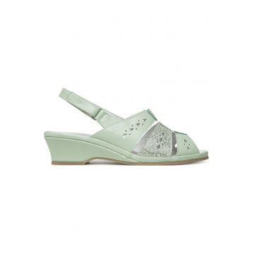 Sandale dama -  piele naturala - verde - model Hellgrun