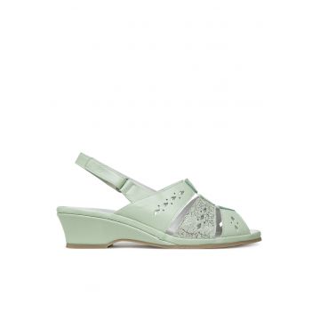 Sandale dama -  piele naturala - verde - model Hellgrun