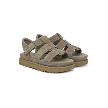 Sandale dama  Smoke Plume - piele naturala - model cu bretele - gri -