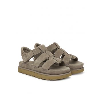 Sandale dama  Smoke Plume - piele naturala - model cu bretele - gri -